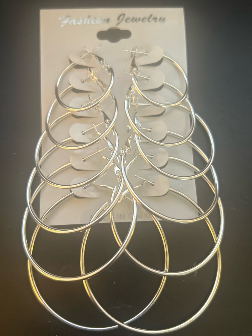 Fashion Jewelry Silver Multi-Size Hoop Earring Set